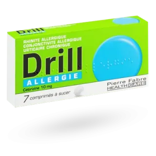 Drill Allergie Cétirizine 10 mg 7 comprimés à sucer