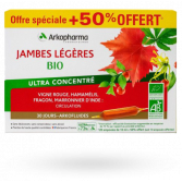 Arkofluides Jambes légères BIO Arkopharma Ultra concentré - 20 ampoules + 50% OFFERT