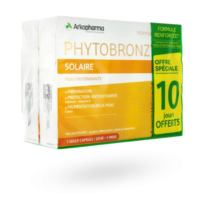 Phytobronz Solaire Arkopharma peau rayonnante 2 x 30 gélules
