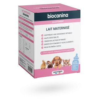 Biocanina lait maternisé allaitement chiots et chatons 400 g + biberon + tétines 