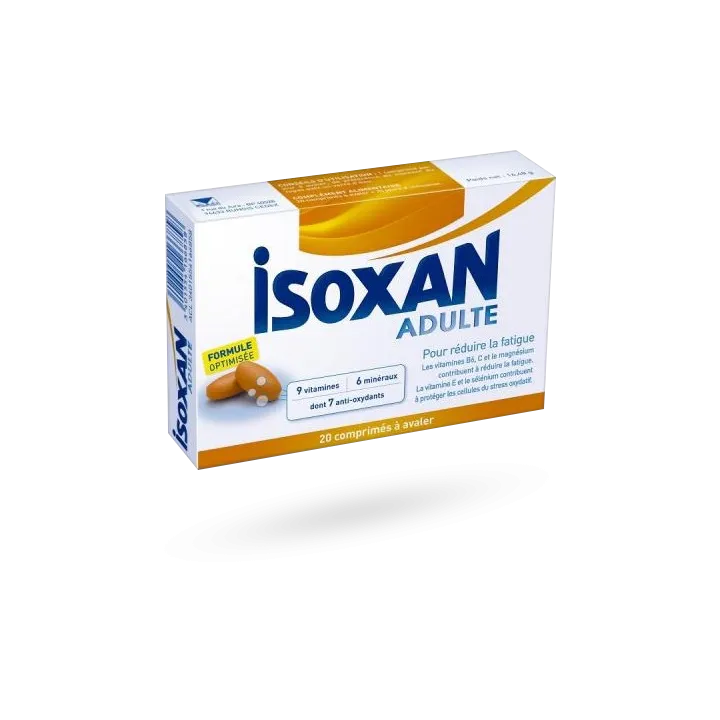 Isoxan adulte 20 comprimés à avaler - Surmenage et fatigue