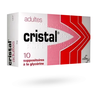 Cristal Adultes laxatif boite de 10 Suppositoires glycérine