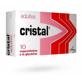 Cristal Adultes laxatif - 10 Suppositoires glycérine
