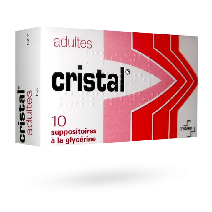 Cristal Adultes laxatif boite de 10 Suppositoires glycérine