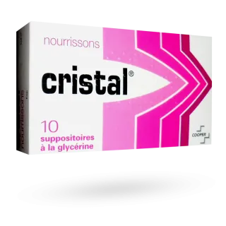 Cristal Nourrissons laxatif boite de 10 Suppositoires glycérine