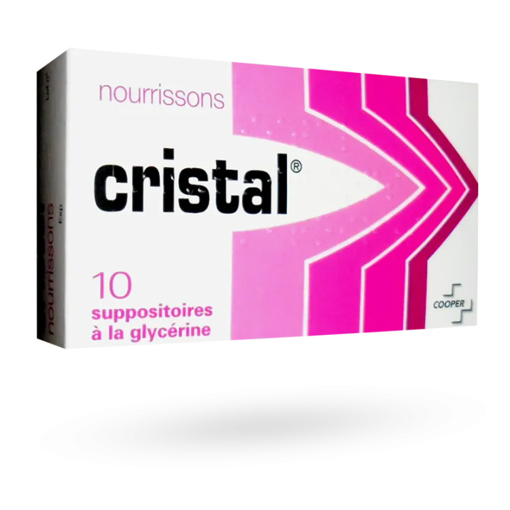 Cristal Nourrissons laxatif boite de 10 Suppositoires glycérine