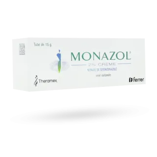 Monazol crème 2% mycoses cutanées tube de 15 g