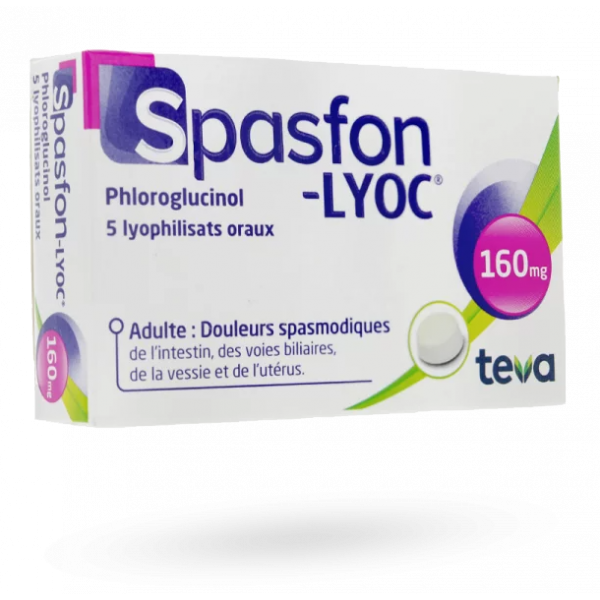 Spasfon Lyoc 160 mg douleurs de l'intestin 5 lyophilisats oraux