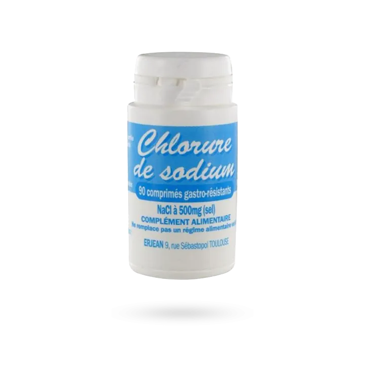 Chlorure de Sodium NaCl à 500 mg Erjean 90 comprimés