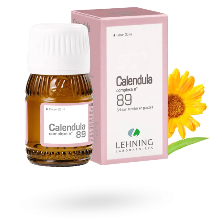 Complexe N°89 Calendula Lehning cicatrisation plaies brûlures flacon de 30 ml