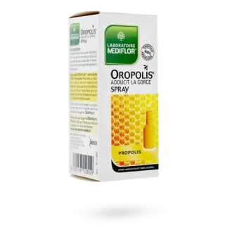 Oropolis spray adoucissant pour la gorge Médiflor à la Propolis sans sucre spray de 20 ml 