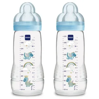 Biberon MAM 2ème âge Easy Active dès 4 mois débit 3 lot de 2 x 330 ml