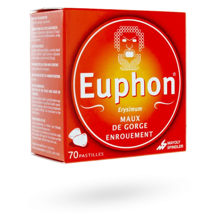Euphon pastille maux de gorge et enrouement 70 pastilles à sucer