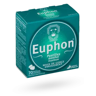 Euphon menthol pastille maux de gorge et enrouement 70 pastilles à sucer