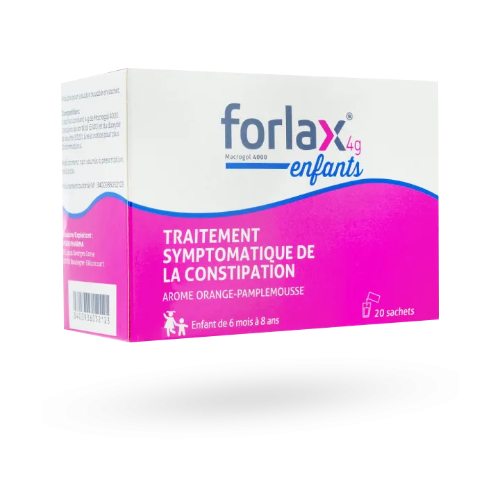 Forlax 4 g enfants solution buvable constipation 20 sachets