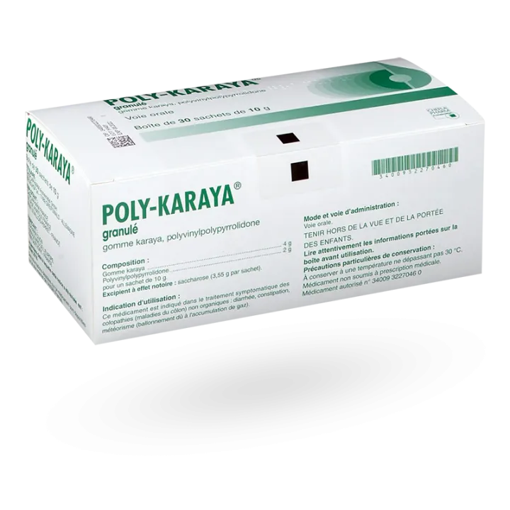 Poly-karaya granulés boite de 30 sachets
