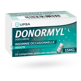 Donormyl 15 mg doxylamine - Boite de 10 comprimés pelliculés sécables
