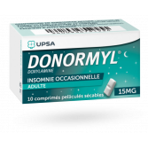 Donormyl 15 mg doxylamine - Boite de 10 comprimés