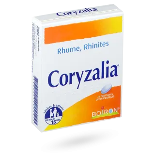 Coryzalia Boiron Rhume et rhinites en boite de 40 comprimés orodispersible Coryzalia Boiron Rhume et rhinites en boite de 40 comprimés orodispersible
