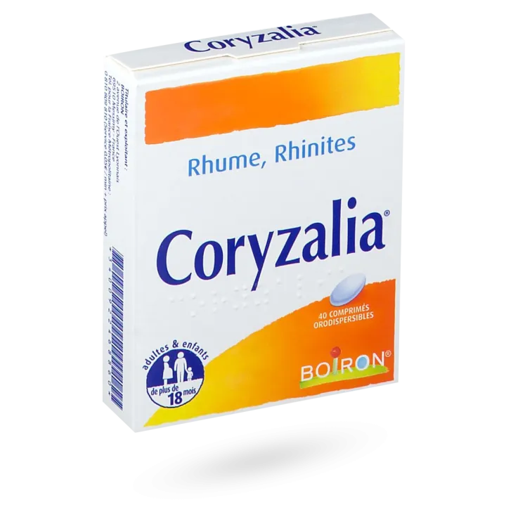 Coryzalia Boiron Rhume et rhinites en boite de 40 comprimés orodispersible