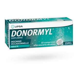 Donormyl 15 mg effervescent : doxylamine, 10 comprimés