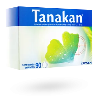 Tanakan 40 mg troubles de la mémoire boite de 90
