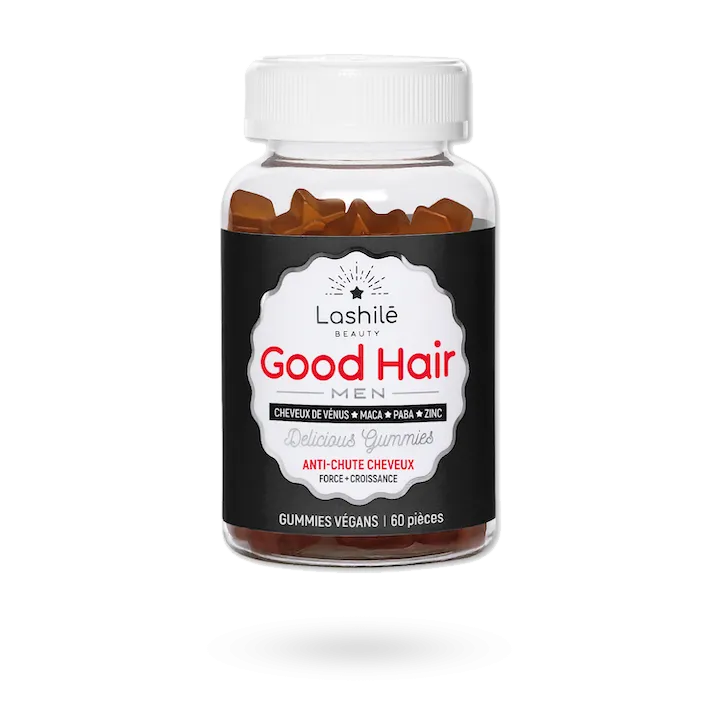 Good Hair MEN anti-chute cheveux homme Lashilé 60 gommes à mâcher