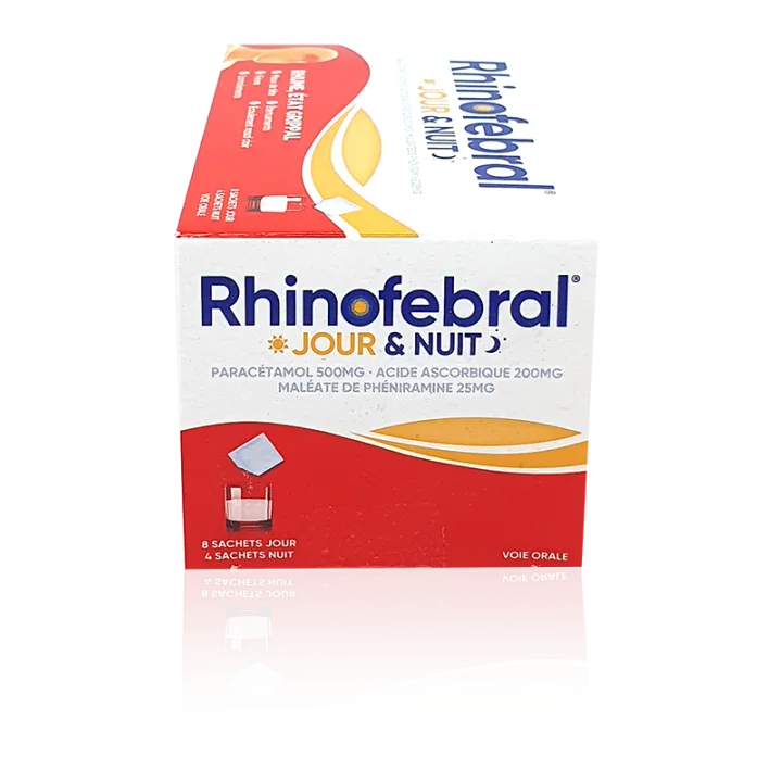 Rhinofebral Jour et Nuit rhume état grippal 12 sachets