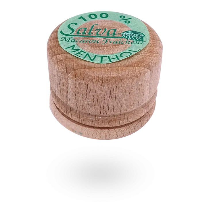 Salva macaron fraîcheur menthol en bois 7 g - 100% naturel contre les migraines