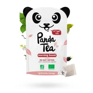 Panda Tea Morning boost infusions BIO détox 28 sachets goût pamplemousse gingembre