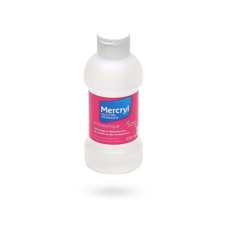 Mercryl Solution moussante antiseptique peau, muqueuses - Flacon de 300 ml