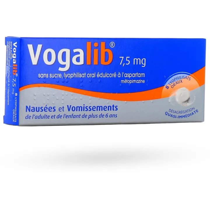Vogalib 7,5 mg nausées vomissements 8 comprimés orodispersibles