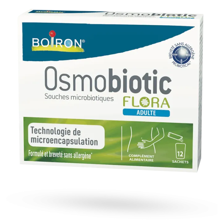 Osmobiotic Flora adulte Boiron souches microbiotiques 12 sachets