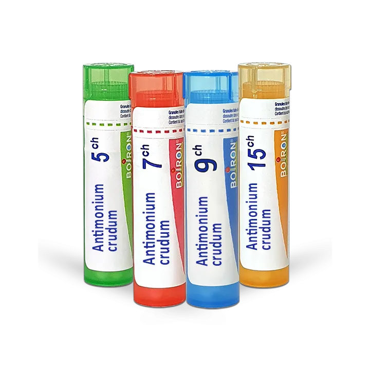 Antimonium crudum Boiron tubes granules - 5 CH 7 CH 9 CH 15 CH