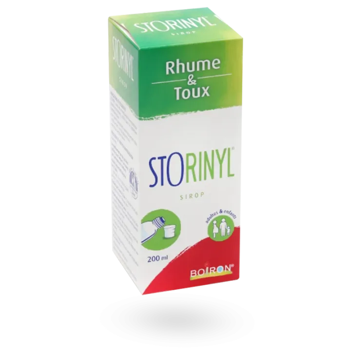 Storinyl sirop rhume et toux grasses ou sèches Boiron 200 ml 