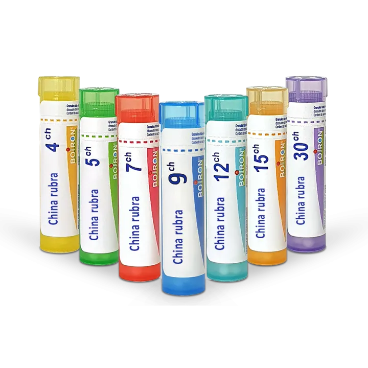 China rubra Boiron tube granules et doses - 4 CH 5 CH 7 CH 9 CH 12 CH 15 CH 30 CH