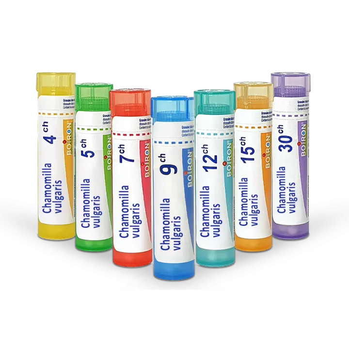 Chamomilla vulgaris Boiron tubes granules et doses - 4 CH 5 CH 7 CH 9 CH 12 CH 15 CH 30 CH