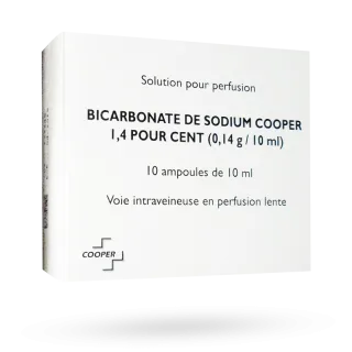 Bicarbonate de sodium Cooper 1,4 % boite de 10 ampoules