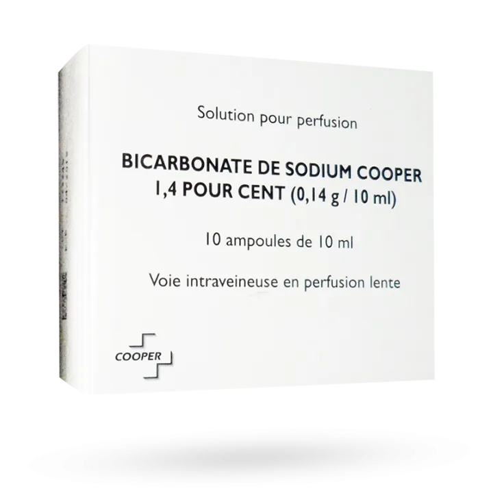 Bicarbonate de sodium Cooper 1,4 % boite de 10 ampoules