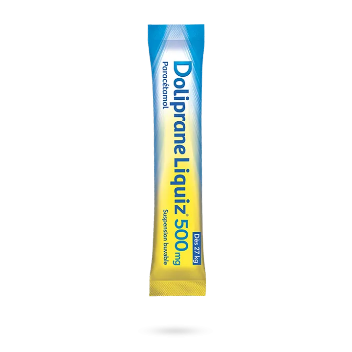 Doliprane Liquiz 500 mg paracétamol douleurs et fièvre 12 sachets