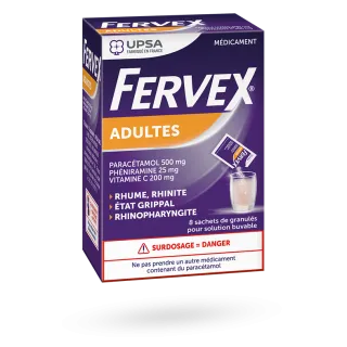 Fervex adulte en boite de 8 sachets Fervex adulte en boite de 8 sachets