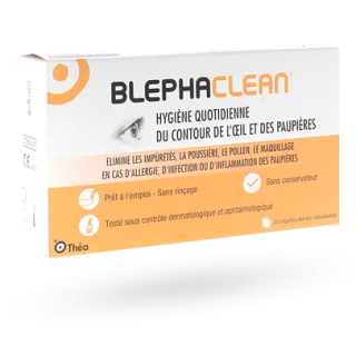 Blephaclean hygiène contour de l'oeil et paupières 20 lingettes stériles