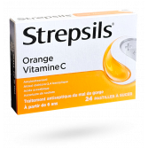 Strepsils Orange Vitamine C - 24 pastilles à sucer
