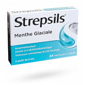 Strepsils menthe glaciale - 24 pastilles à sucer