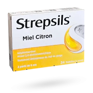 Strepsils miel citron maux de gorge 24 ou 36 pastilles à sucer