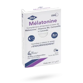 Mélatonine 1 mg FilmTec IBSA 30 films orodispersibles fruits des bois