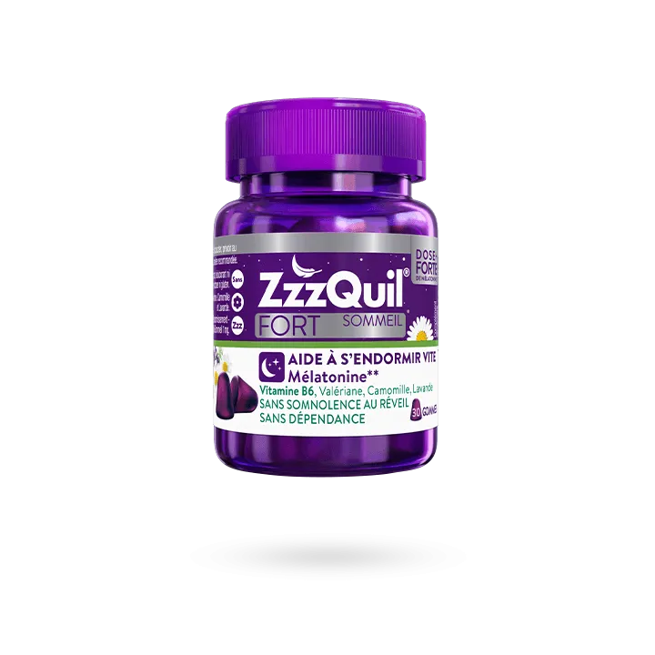 ZzzQuil sommeil FORT mélatonine 1,7 mg 30 gommes fruits des bois