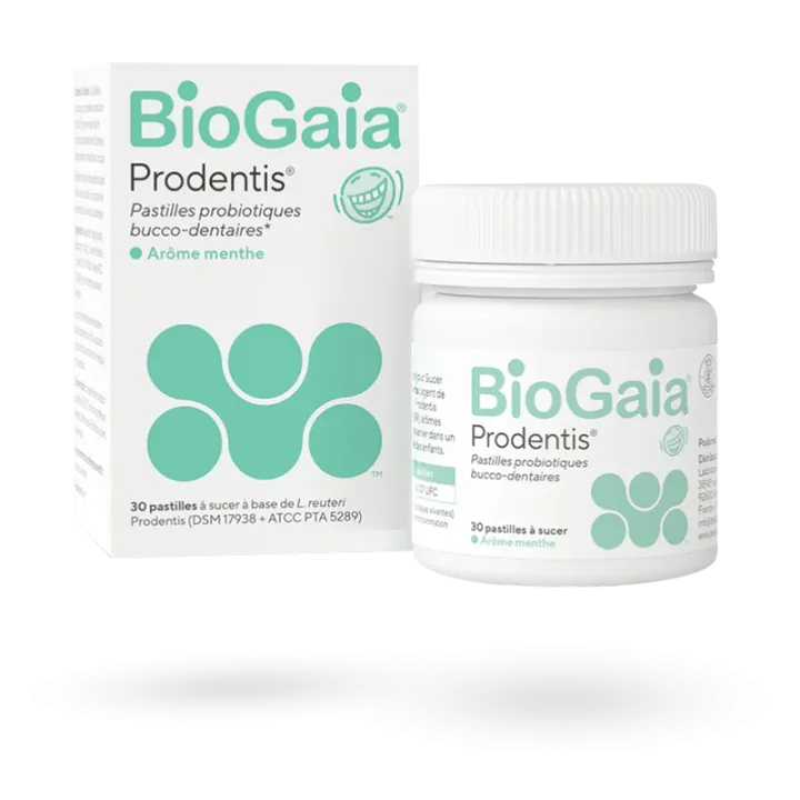 Biogaïa Prodentis pastilles probiotiques bucco-dentaires 30 pastilles menthe