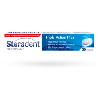 Steradent nettoyant Triple Action Plus - Nettoyage en 3 minutes