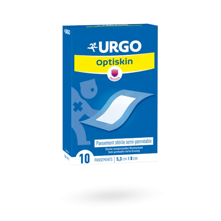 Urgo Optiskin pansement stérile semi-perméable 10 pansements 5,3cm x 8cm